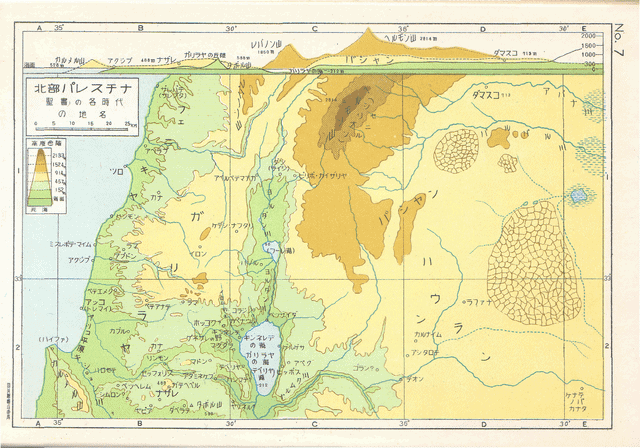 パレスチナ北部地図